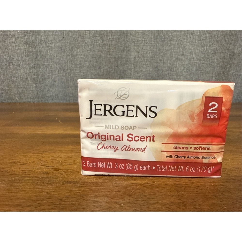 14 Bars Jergens Cherry Almond Mild Bar Soap Original Scent 7 Packs 2 in each - Picture 4 of 7